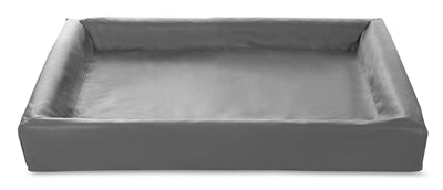 Load image into Gallery viewer, Bia bed kunstleer hoes hondenmand grijs