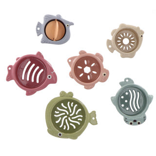 Load image into Gallery viewer, Jipy bioplastic stapel vormen badspeeltjes | 6 stuks