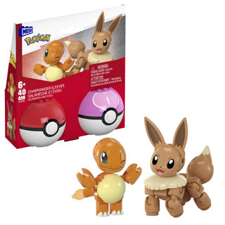 Afbeelding laden in galerijviewer, Pokemon mega 2-pack eevee en charmander