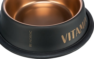 Load image into Gallery viewer, Trixie be nordic voer waterbak rvs rubber zwart brons