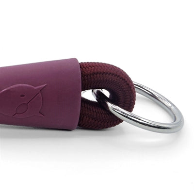 Load image into Gallery viewer, Morso half slip halsband hond soft rope gerecycled plum paars