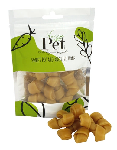 Load image into Gallery viewer, Veggie pet sweet potato knotted bone