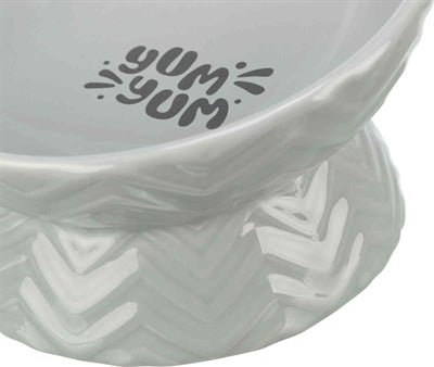 Load image into Gallery viewer, Trixie verhoogde voerbak waterbak keramiek grijs