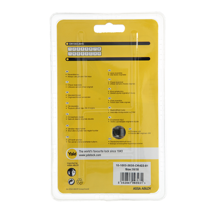 Load image into Gallery viewer, Yale 1060545 - knopcilinder 1000 mv 70mm(35 35) | 5 stuks