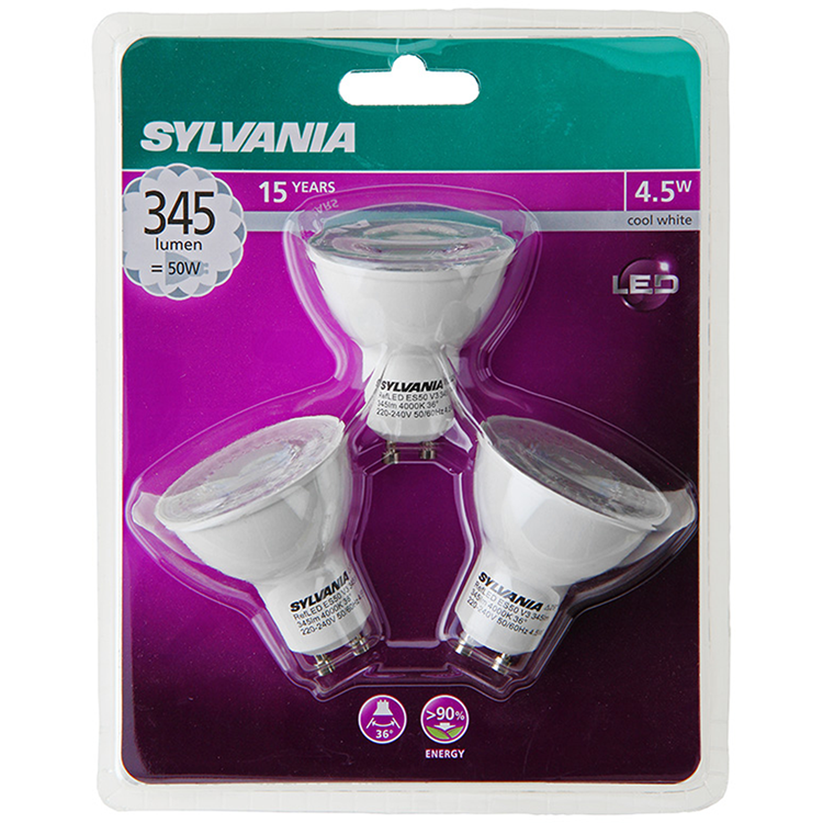 Afbeelding laden in galerijviewer, Sylvania 1051060 - refled es50 v3 5w 345lm 840 36°bl 3 | 6 stuks