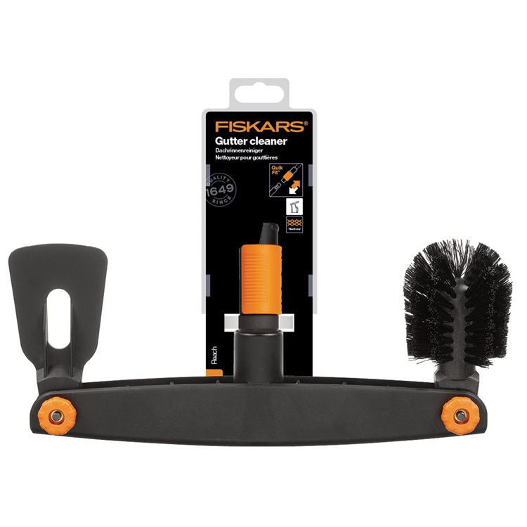 Load image into Gallery viewer, Fiskars quikfit dakgootborstel - dakgootreiniger voor telescopische steel - schraper en borstel