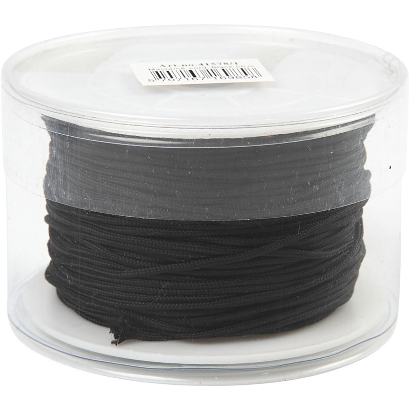 Afbeelding laden in galerijviewer, Https: www.cchobby.nl polyester-koord-dikte-1-8-mm-zwart-50-m-1-rol