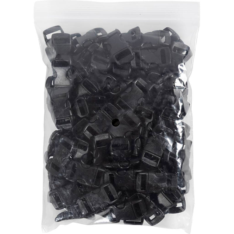 Afbeelding laden in galerijviewer, Https: www.cchobby.nl klik-sluiting-l-29-mm-b-15-mm-gatgrootte-3x11-mm-zwart-100-stuk-1-doos