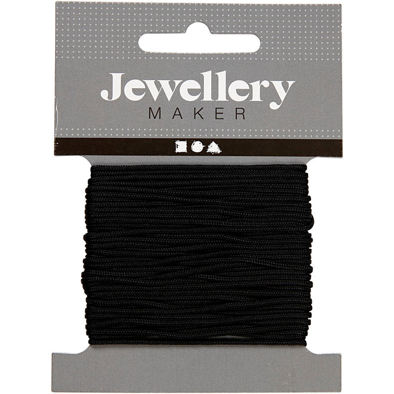 Load image into Gallery viewer, Creativ company https: www.cchobby.nl macrame-koord-dikte-1-mm-zwart-10-m-1-rol