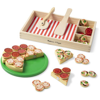 Load image into Gallery viewer, Melissa doug – houten pizzaset – 36 toppings en ingrediënten