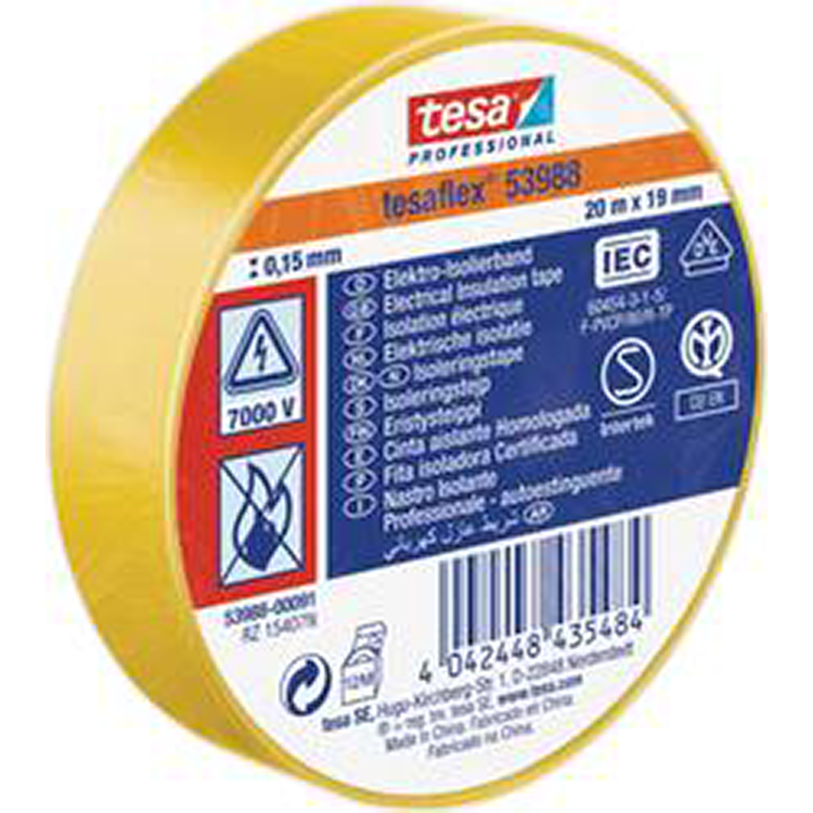 Afbeelding laden in galerijviewer, Tesa professional tesa isolatietape 19mm - 20 meter - geel