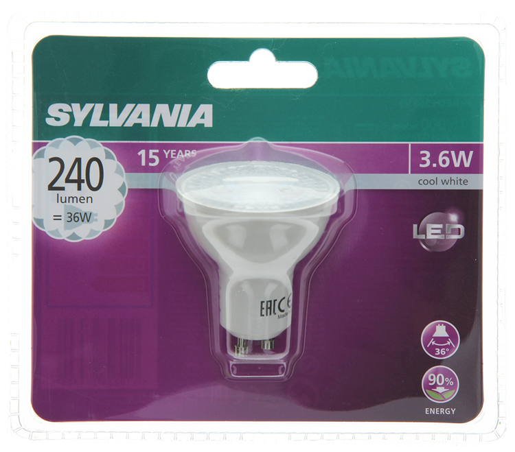 Afbeelding laden in galerijviewer, Sylvania 1051061 - refled es50 v3 3.6w 240lm 840 36°bl | 6 stuks