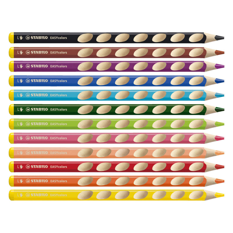 Load image into Gallery viewer, Stabilo easycolors kleurpotloden linkshandig - 12 st. + puntenslijper