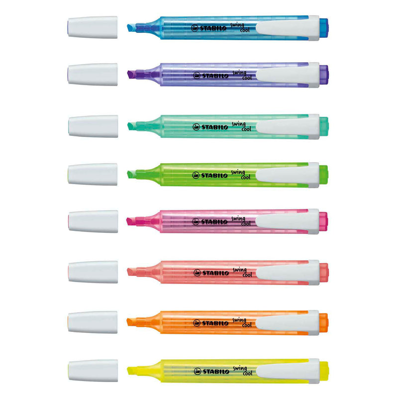 Load image into Gallery viewer, Stabilo tekstmarker swing cool 275 8-3 kleurenassortiment breed beitel 8 stuks