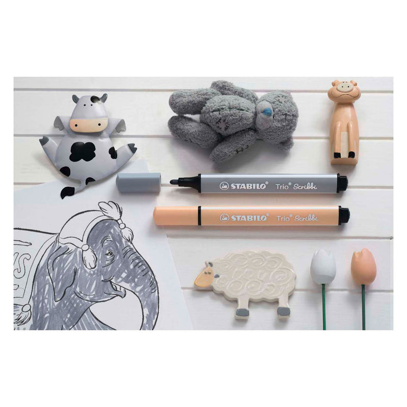 Load image into Gallery viewer, Stabilo trio scribbi - viltstift met meeverende punt - groen