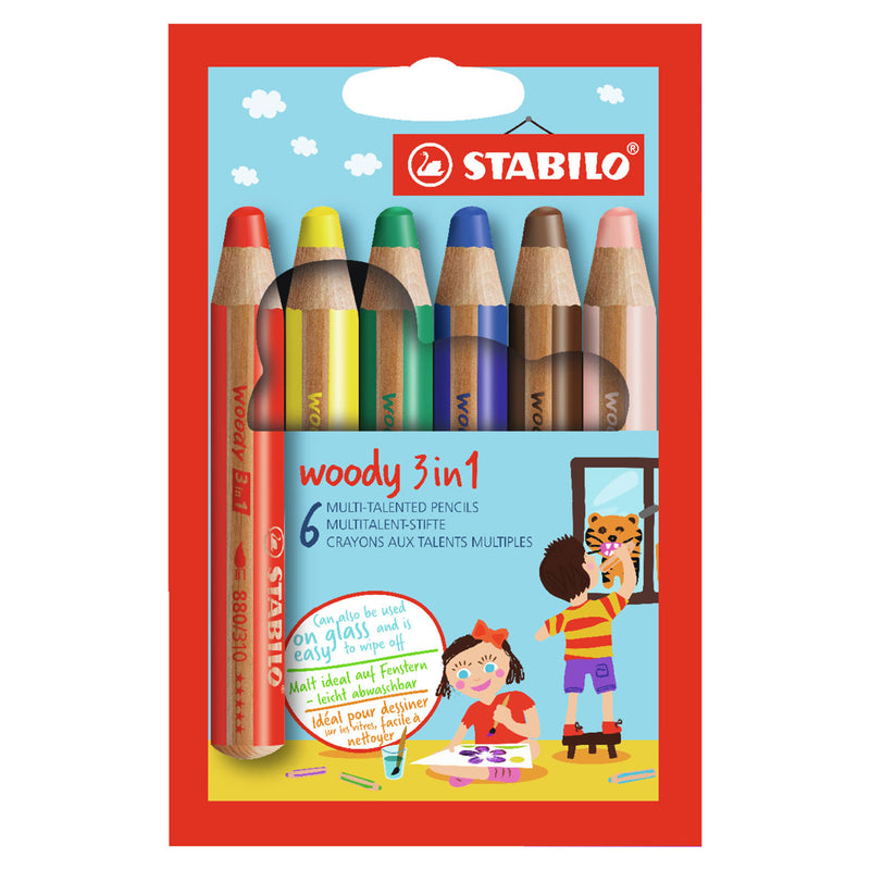 Load image into Gallery viewer, Stabilo woody 3 in 1 - multitalent potlood - set 6 stuks