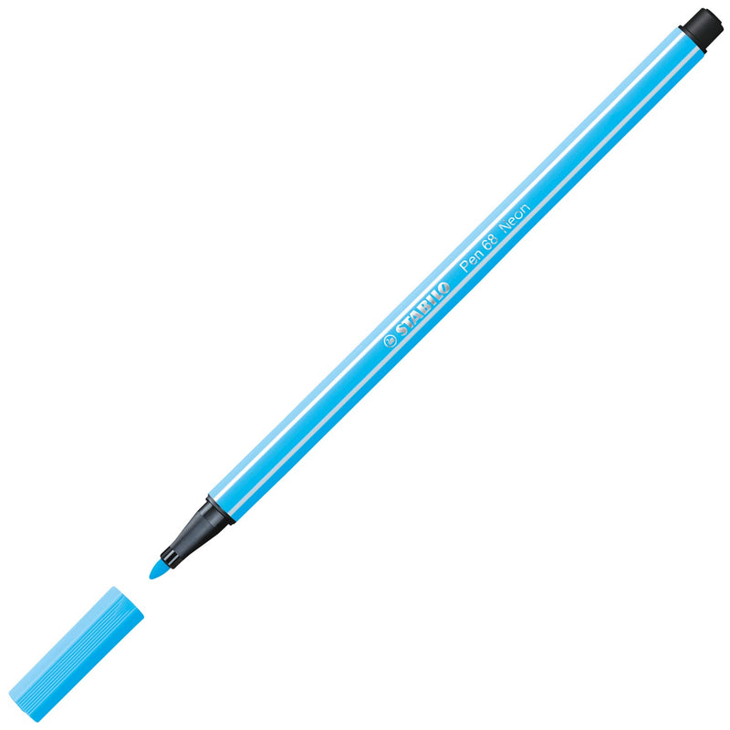 Load image into Gallery viewer, Stabilo pen 68 - viltstift - fluoriserend blauw (68 031)