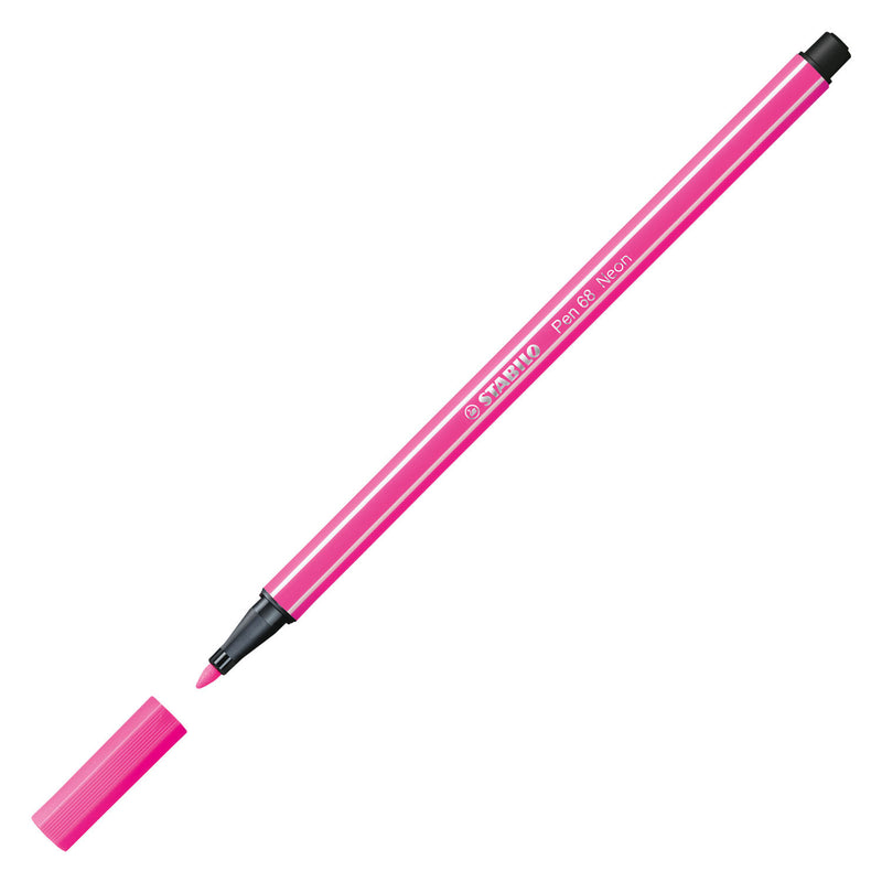 Afbeelding laden in galerijviewer, Stabilo pen 68 - viltstift - fluoriserend roze (68 056)