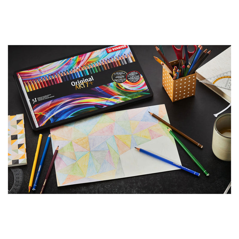 Load image into Gallery viewer, STABILO Original Kleurpotloden Metalen Doos, 38st.