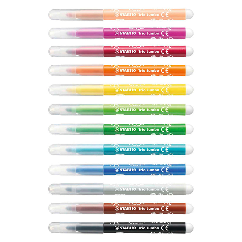 Load image into Gallery viewer, Stabilo jumbo trio stiften 12 stuks | 6 stuks