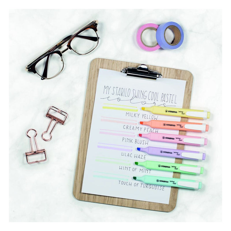 Load image into Gallery viewer, Stabilo swing cool pastel - markeerstift - set met 6 stuks