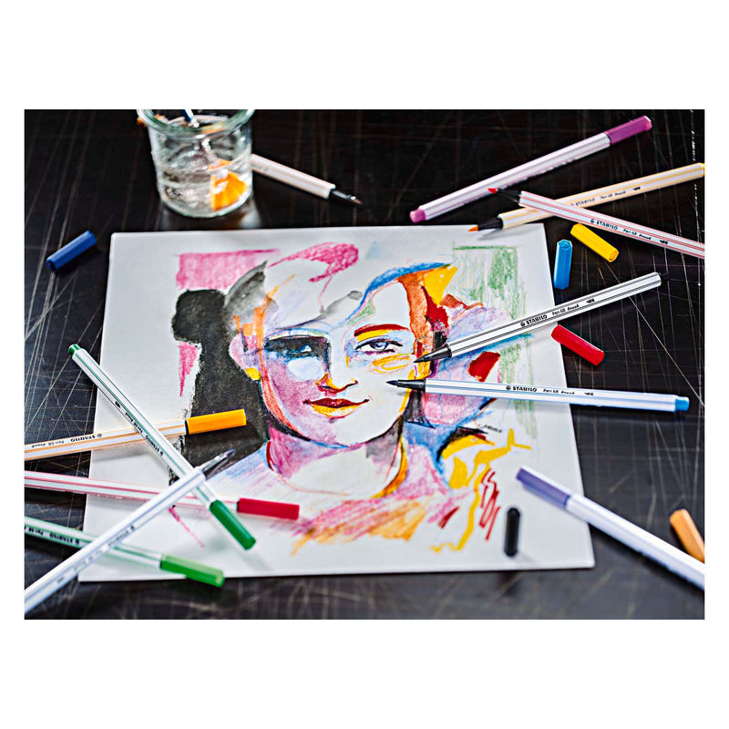 Load image into Gallery viewer, Stabilo pen 68 brush - viltstift - bleek vermiljoen (30)