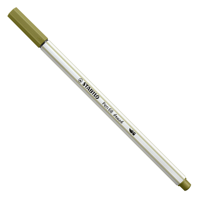 Load image into Gallery viewer, Stabilo pen 68 brush - viltstift - modder groen (37)