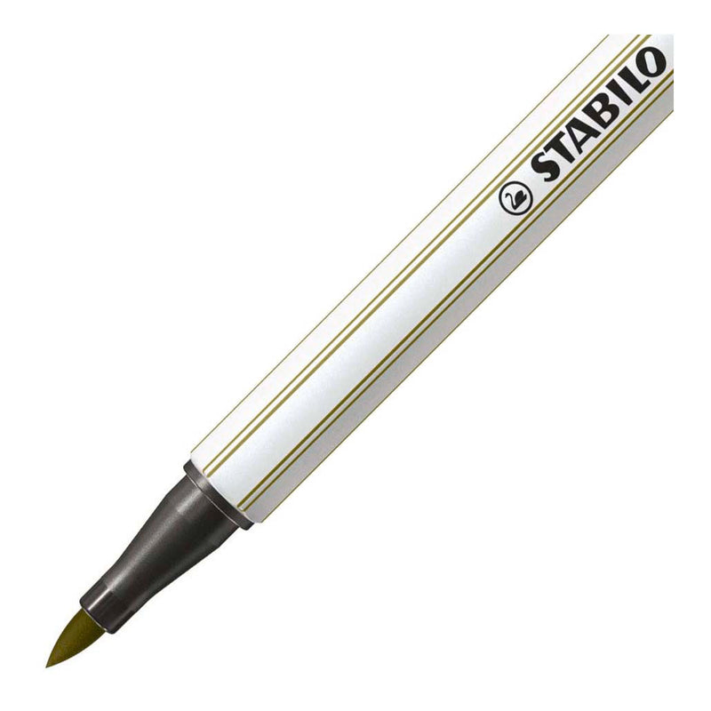 Load image into Gallery viewer, Stabilo pen 68 brush - viltstift - modder groen (37)
