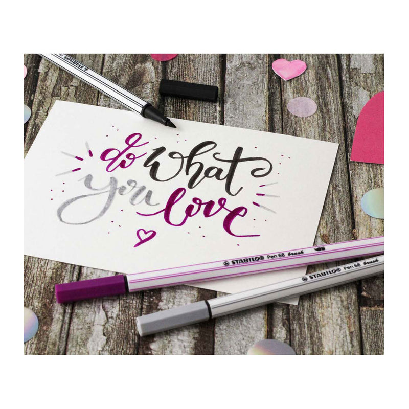 Load image into Gallery viewer, STABILO Pen 68 Brush 50 - Donkerrood