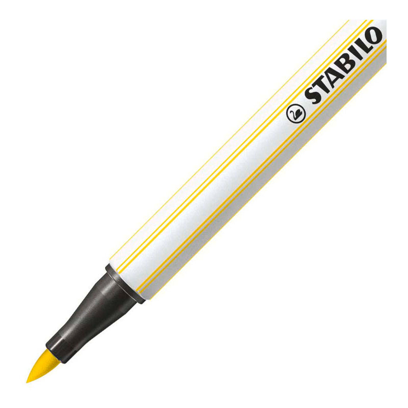 Load image into Gallery viewer, Stabilo Pen 68 Brush 24 Citroen Geel