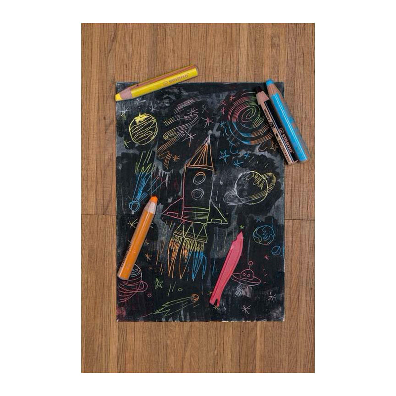 Load image into Gallery viewer, Abi stlo woody 3 in 1 - multitalent kleurpotlood - arty - set 10 st. + puntenslijper