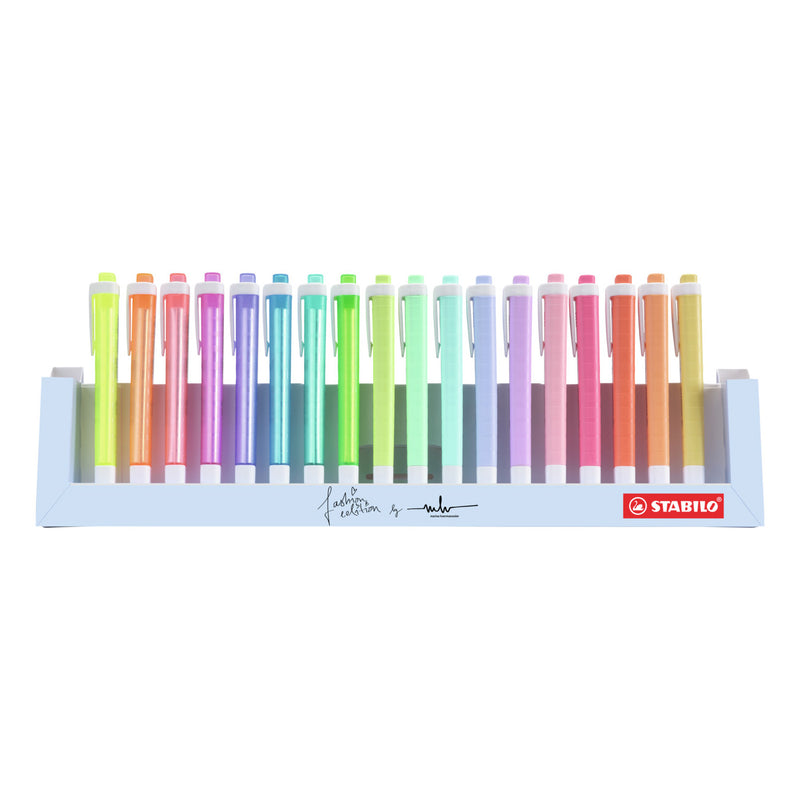 Load image into Gallery viewer, Stabilo swing cool - markeerstift - perfect voor onderweg - standaard pastel - deskset met 18 kleuren