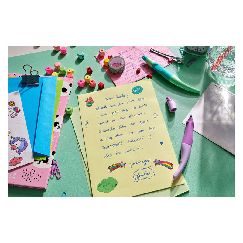 Load image into Gallery viewer, Stabilo easyorginial ergonomische rollerball pen - rechtshandig - blauwe inkt - navulbaar - pastel lila blush