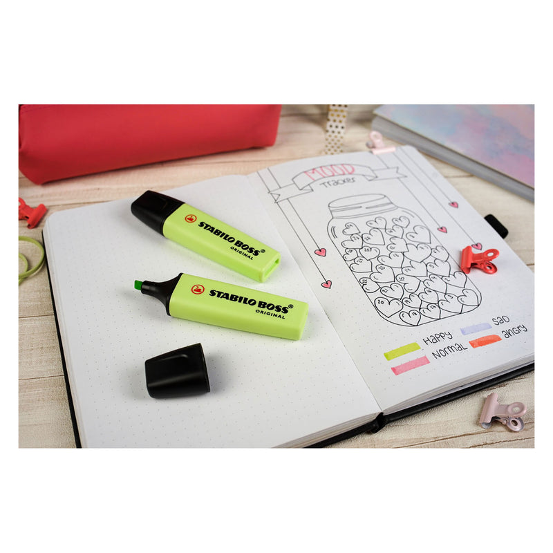 Load image into Gallery viewer, Stabilo boss original pastel - markeerstift - markeren met pastelkleuren - etui met 4 kleuren