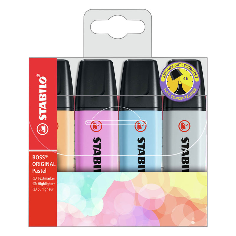 Load image into Gallery viewer, Stabilo boss original pastel - markeerstift - set 4 stuks