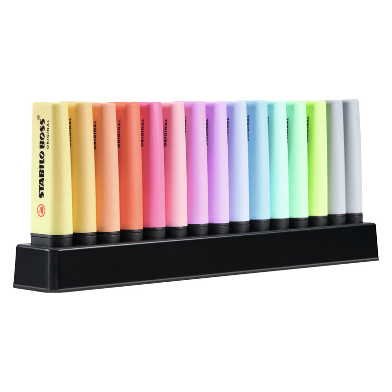 Load image into Gallery viewer, Stabilo boss orginial markeerstiften - pastel - 15 stuks - 14 kleuren