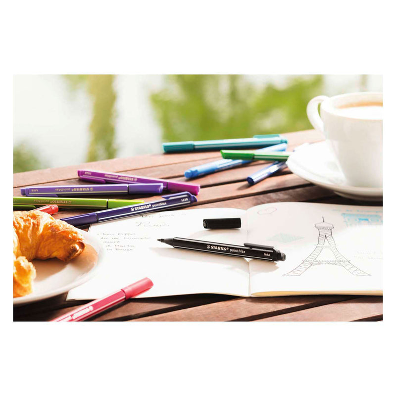Load image into Gallery viewer, Stabilo pointmax pastel - hardtip fineliner - set met 8 stuks