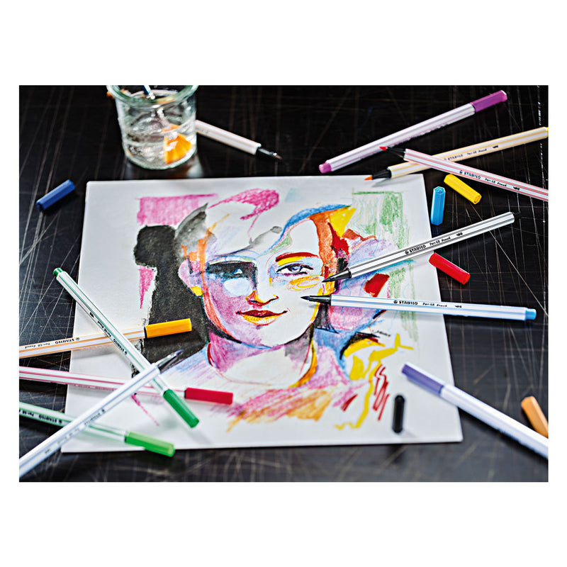 Load image into Gallery viewer, Stabilo Pen 68 Brush ARTY Metalen Doos 30st.