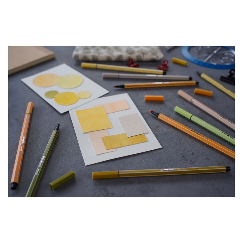 Load image into Gallery viewer, Stabilo pen 68 - viltstift - arty - metalen set 65 st.