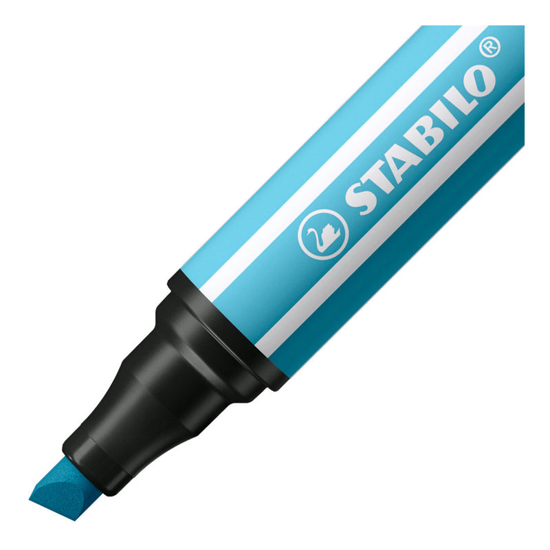 Load image into Gallery viewer, Stabilo pen 68 max - viltstift met dikke beitelpunt - azuurblauw