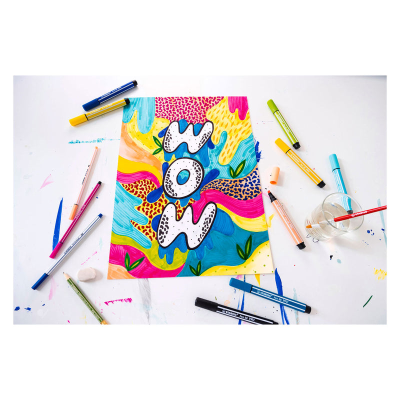 Load image into Gallery viewer, Stabilo pen 68 max arty - viltstift met dikke beitelpunt - set 18 stuks