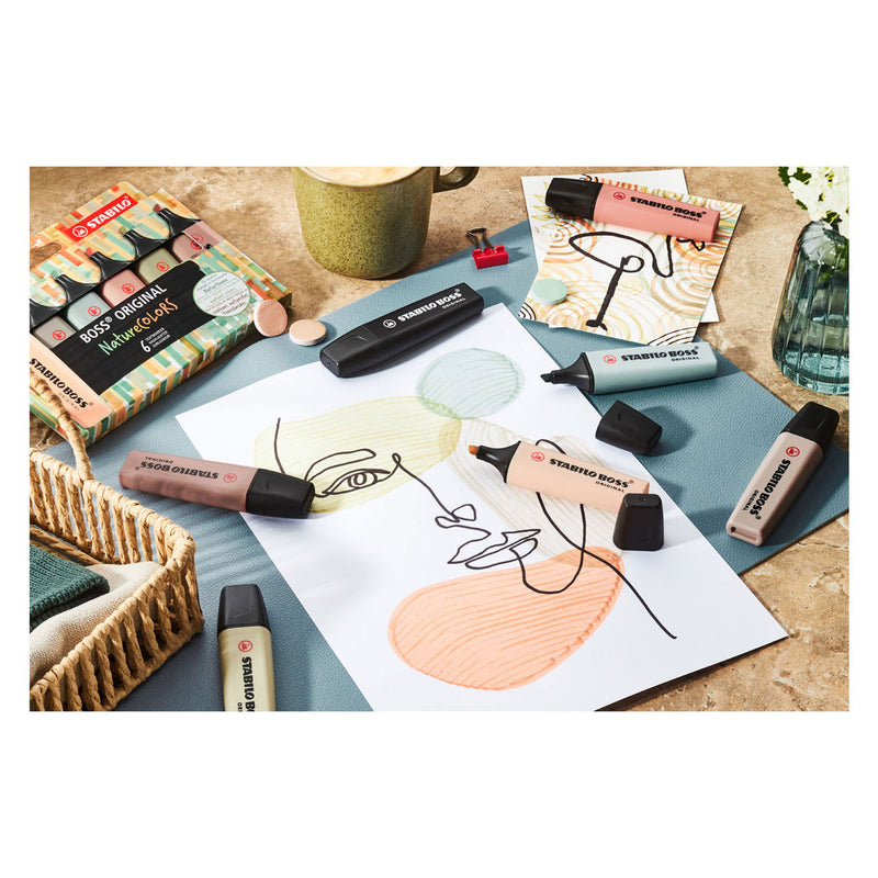 Load image into Gallery viewer, Stabilo tekstmarker boss original kleurenassortiment beitelpunt 6 stuks
