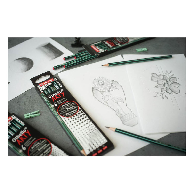 Load image into Gallery viewer, Stabilo othello grafietpotloden - arty set - etui met 6 verschillende hardheden