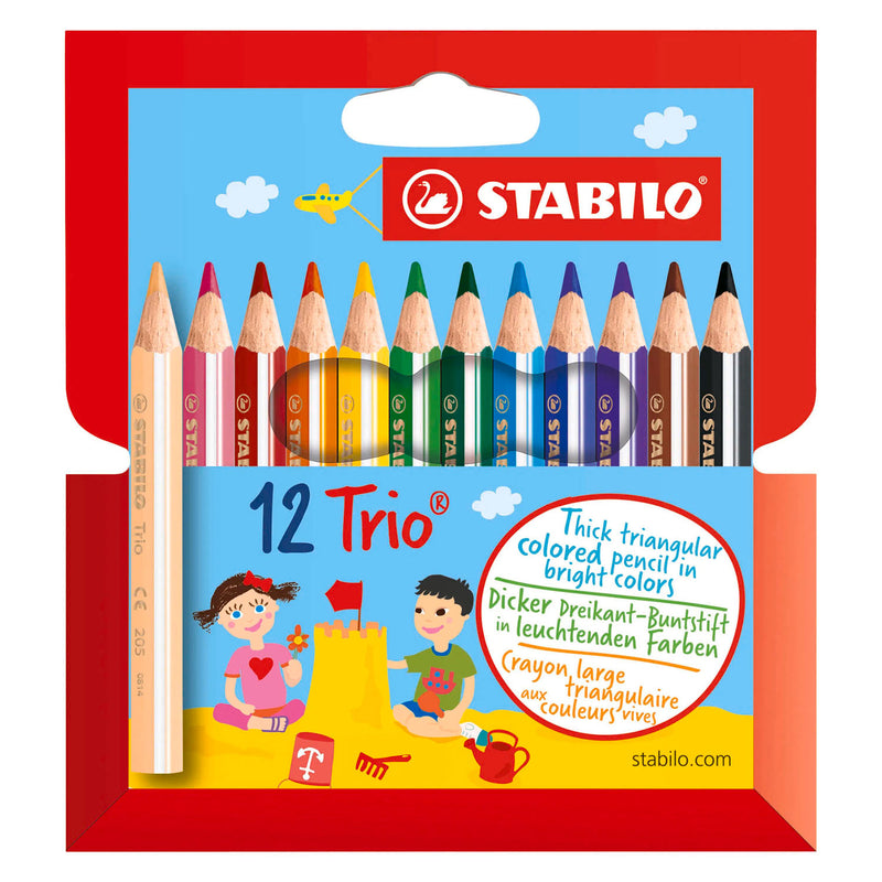 Load image into Gallery viewer, Stabilo trio thick short ergonomische kleurpotloden - 12dlg.
