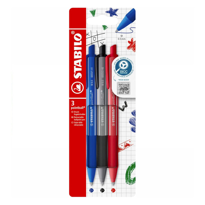 Load image into Gallery viewer, Stabilo pointball - balpen - colorful - navulbaar - etui met 3 kleuren