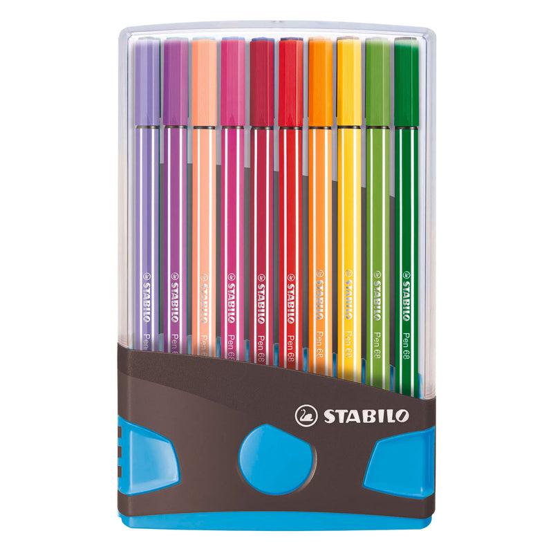 Load image into Gallery viewer, Stabilo pen 68 colorparade viltstiften blauw antraciet - 20dlg.