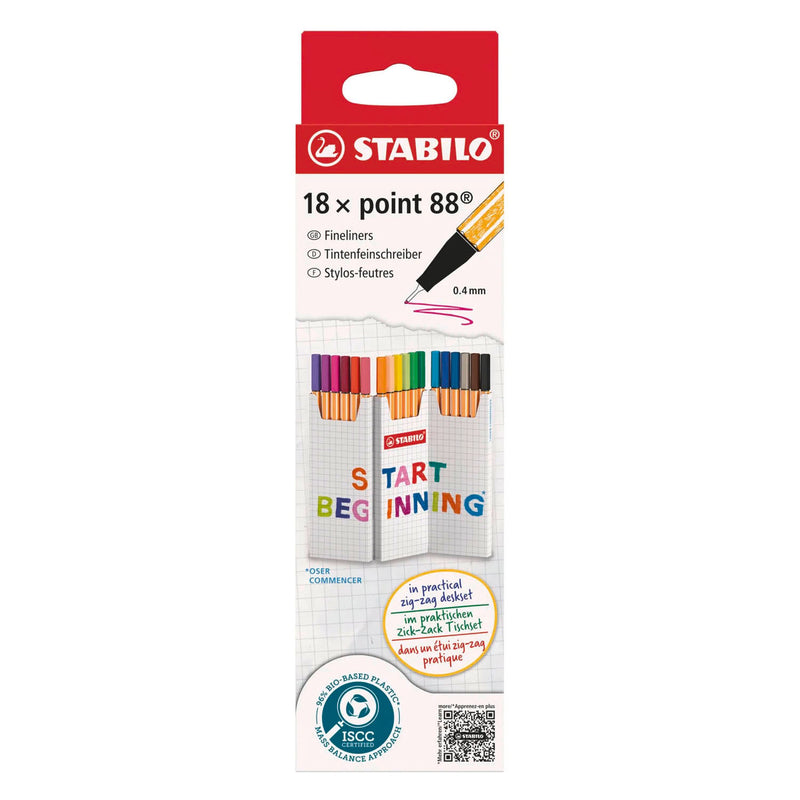 Load image into Gallery viewer, Stabilo point 88 zig zag fineliners - 18dlg.
