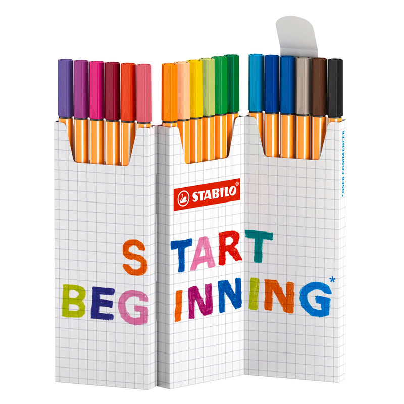 Load image into Gallery viewer, Stabilo point 88 zig zag fineliners - 18dlg.