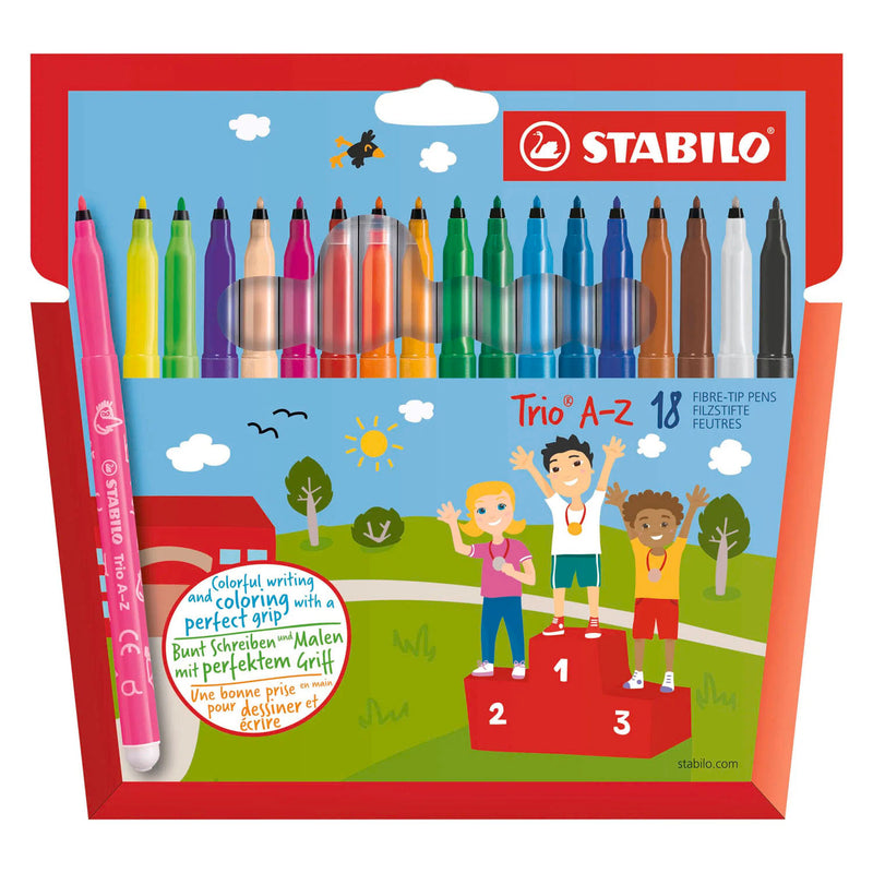 Load image into Gallery viewer, Stabilo trio a-z viltstiften - 18dlg.