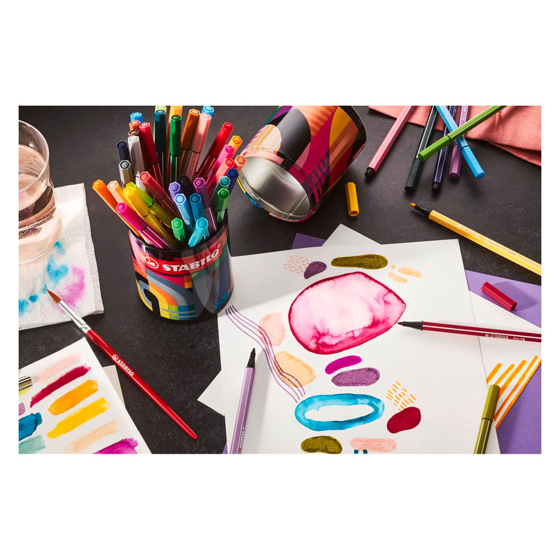 Load image into Gallery viewer, Stabilo pen 68 arty viltstiften in metalen etui - 45dlg.